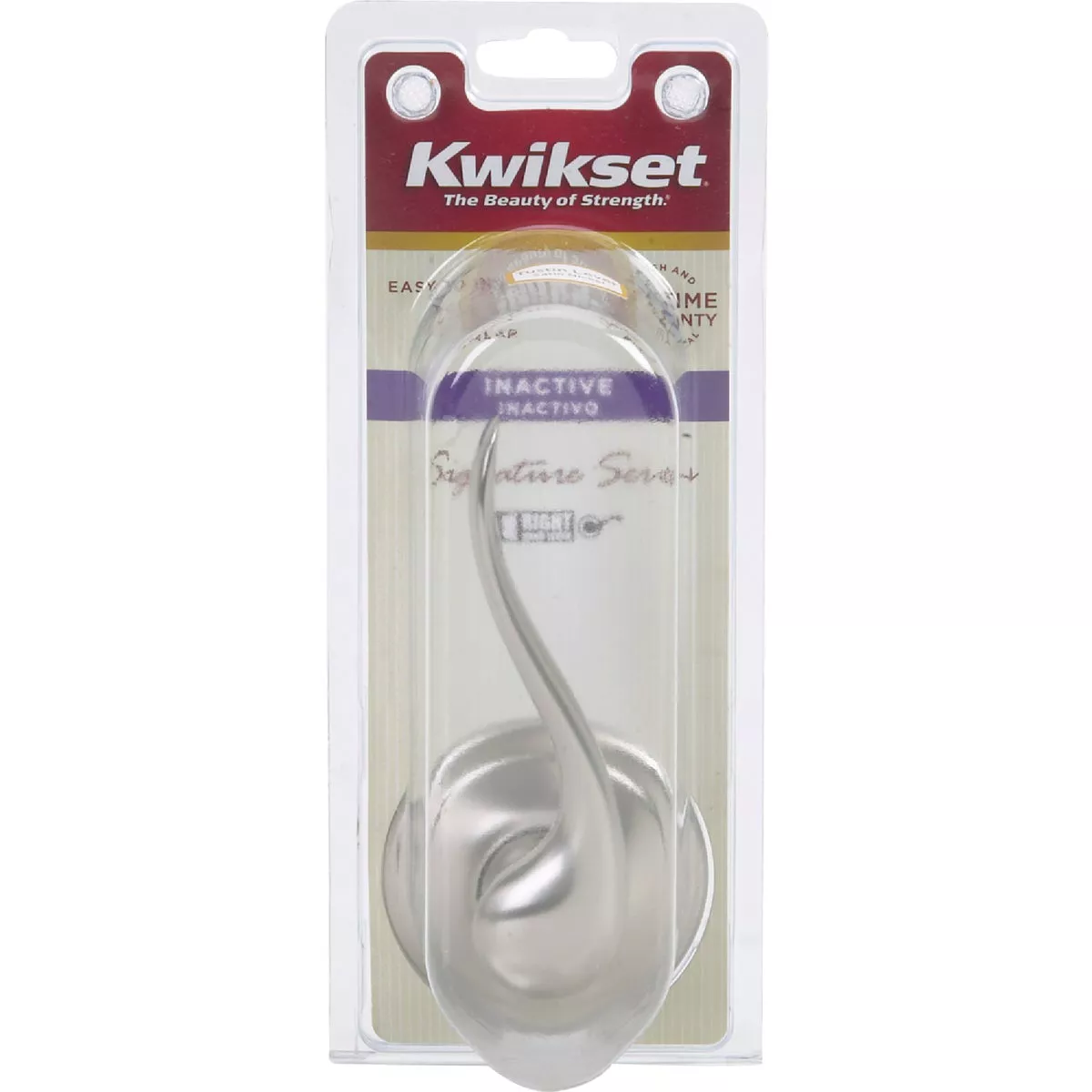 Kwikset Signature Series Satin Nickel Right-Hand Tustin Dummy Door Lever - photo 2