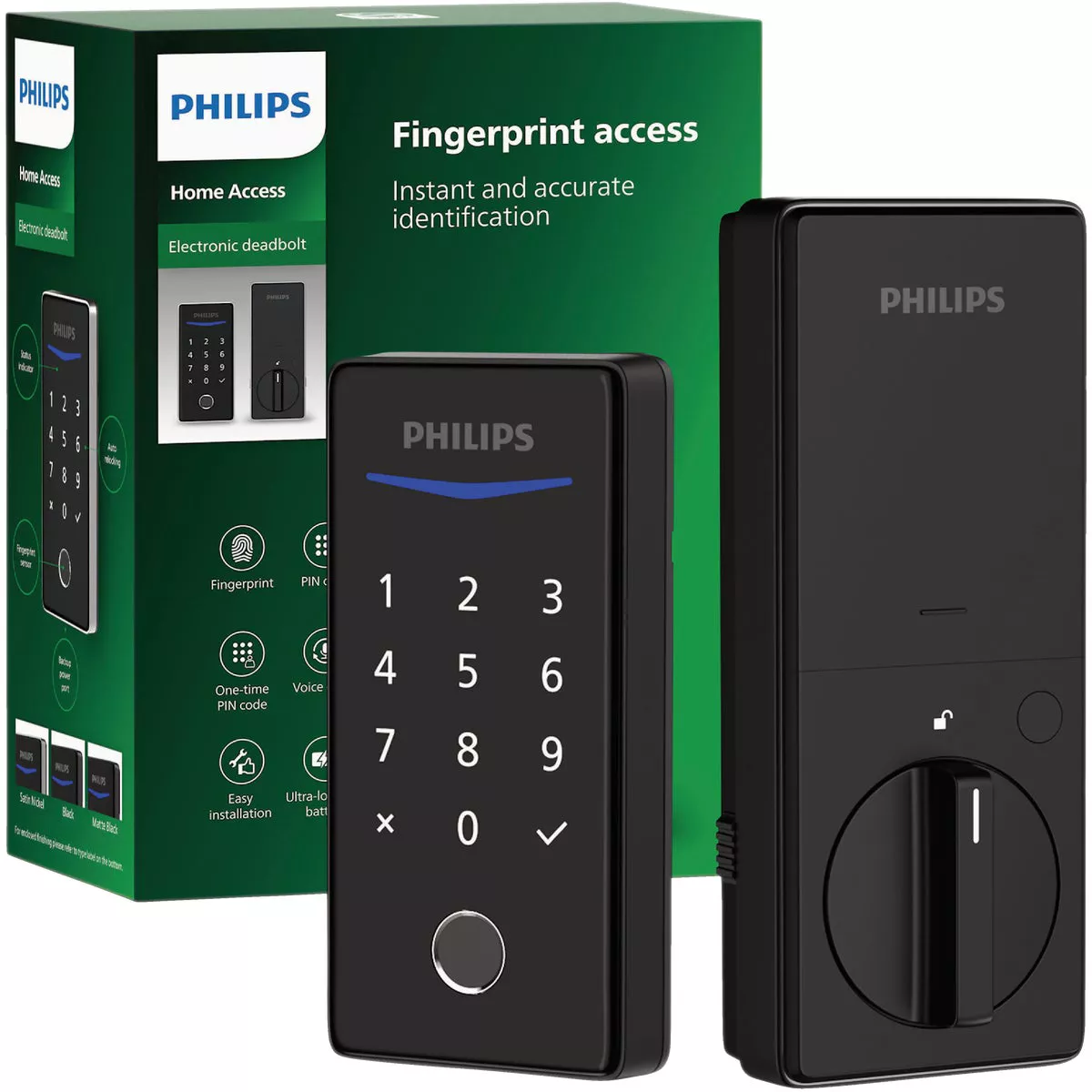 Philips Smart Lock Electronic Deadbolt, Matte Black