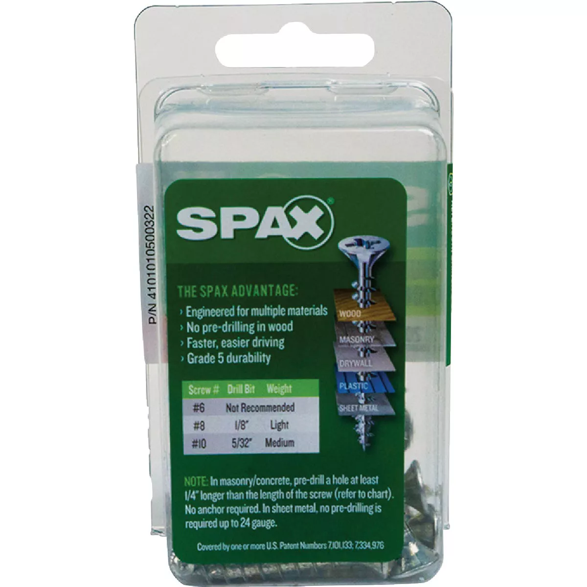 SPAX #10 x 1-1/4 In. Unidrive (Combo Drive) Flat Head Zinc (Interior) Multi-Purpose Construction Screw (20 Ct.) - photo 5