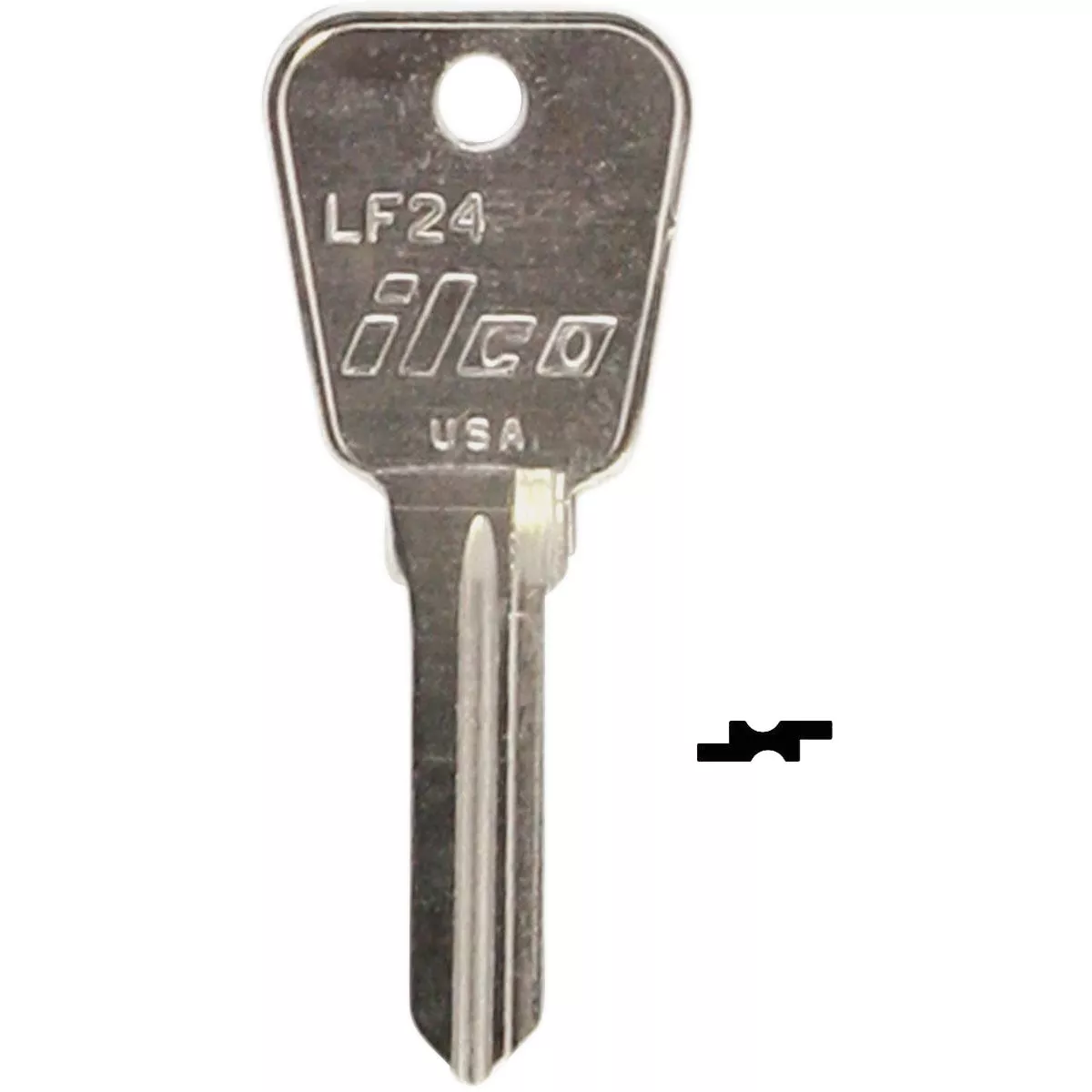 ILCO Nickel / Brass Lowe & Fletcher Key Blank, LF24 (10-Pack)
