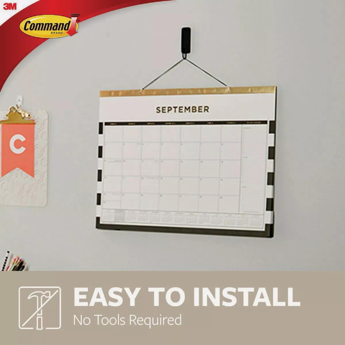 Command Medium Matte Black Decorative Hook, 2 Hooks, 4 Strips - photo 3