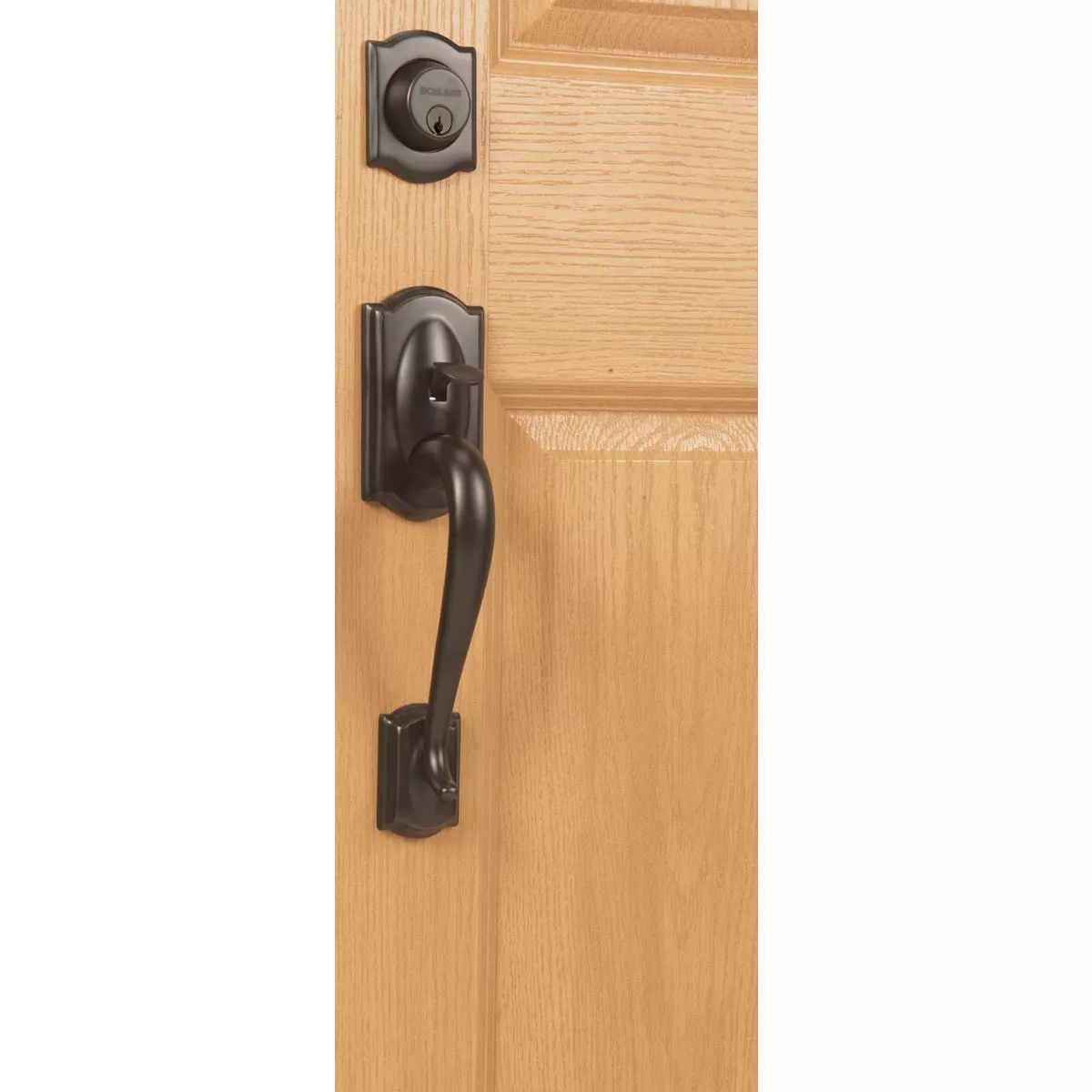 Schlage Aged Bronze Entry Door Handleset with Accent Lever - photo 5