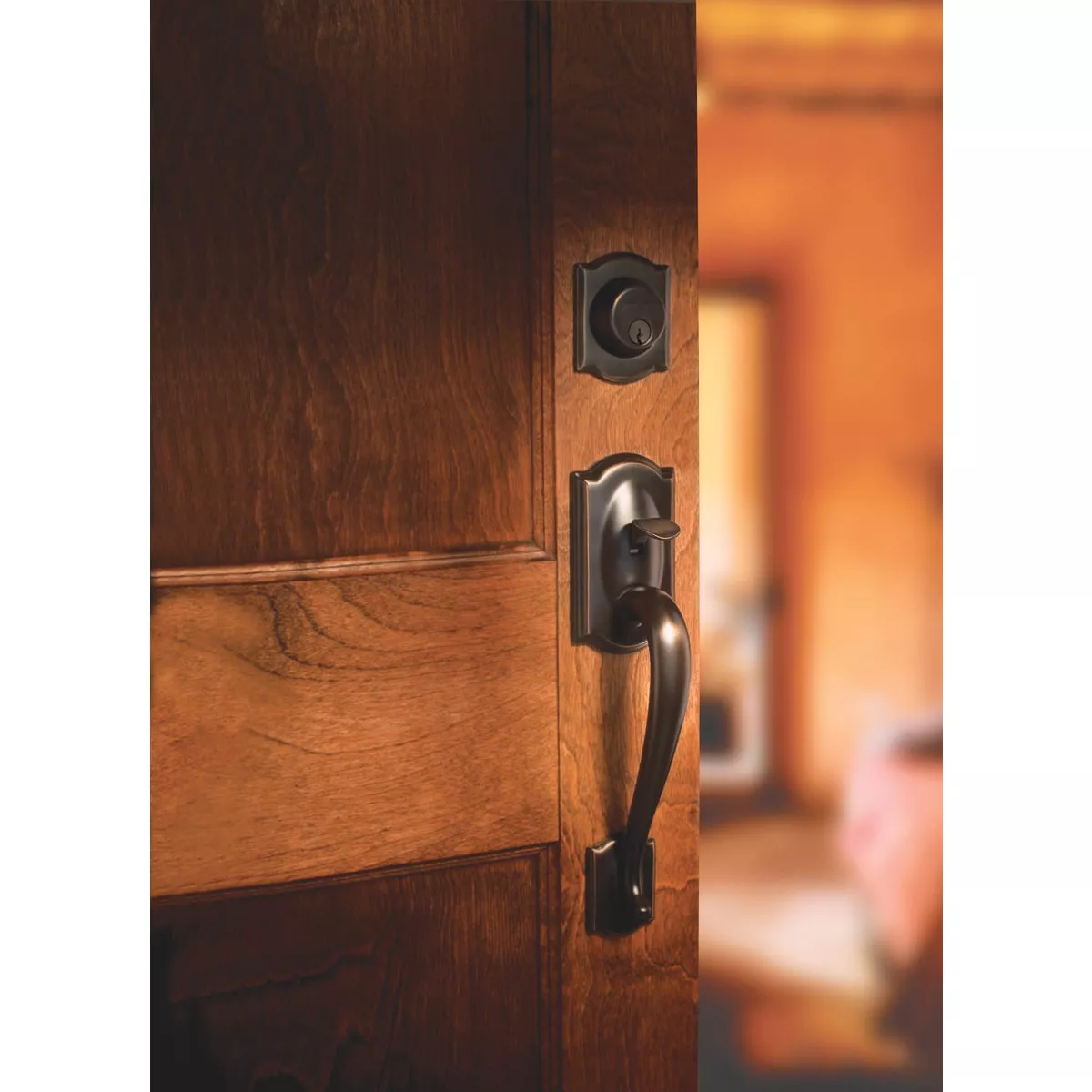 Schlage Aged Bronze Entry Door Handleset with Accent Lever - photo 6