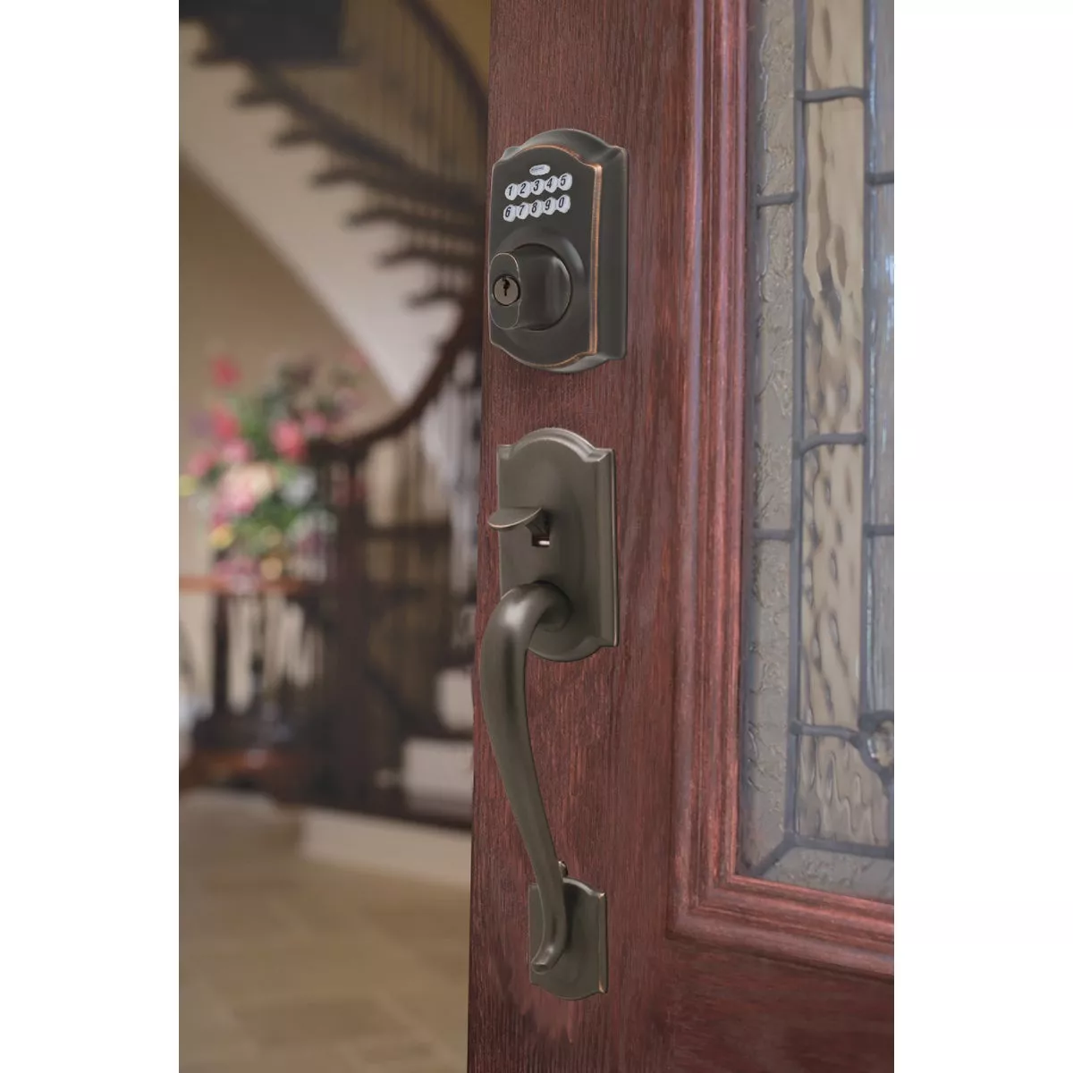 Schlage Aged Bronze Entry Door Handleset with Accent Lever - photo 7