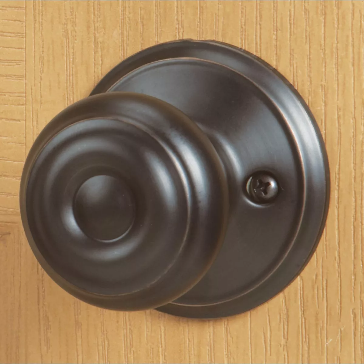 Schlage Aged Bronze Entry Door Handleset with Georgian Knob - photo 4