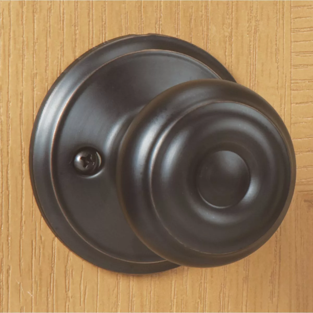 Schlage Aged Bronze Entry Door Handleset with Georgian Knob - photo 5