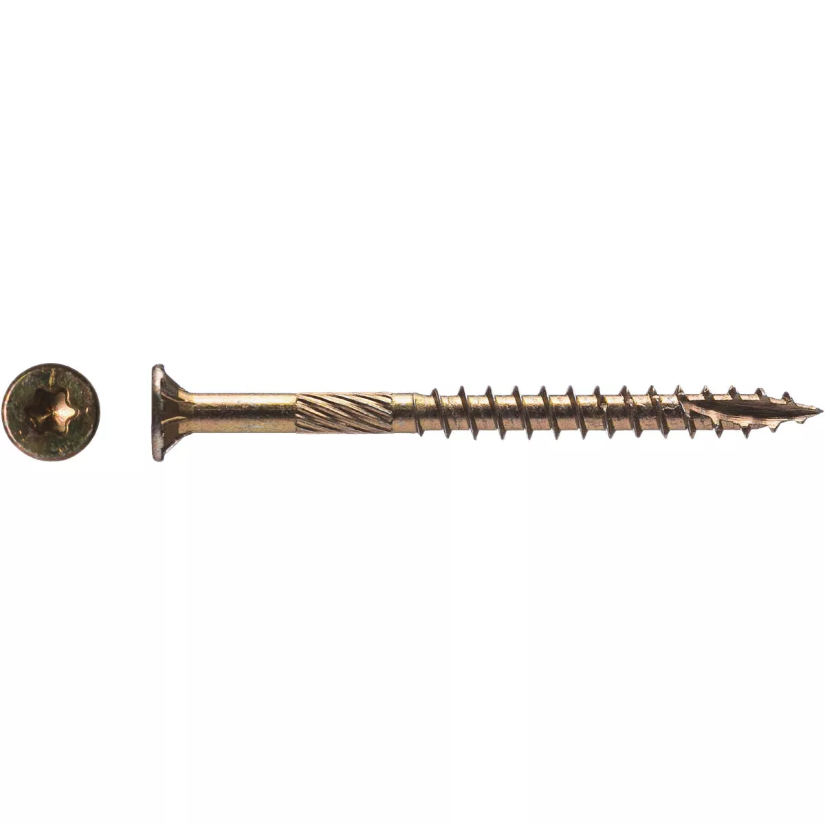 Big Timber #10 x 3 In. Yellow Zinc Star Drive Flat Head Wood Screw (5 Lb.) - photo 2