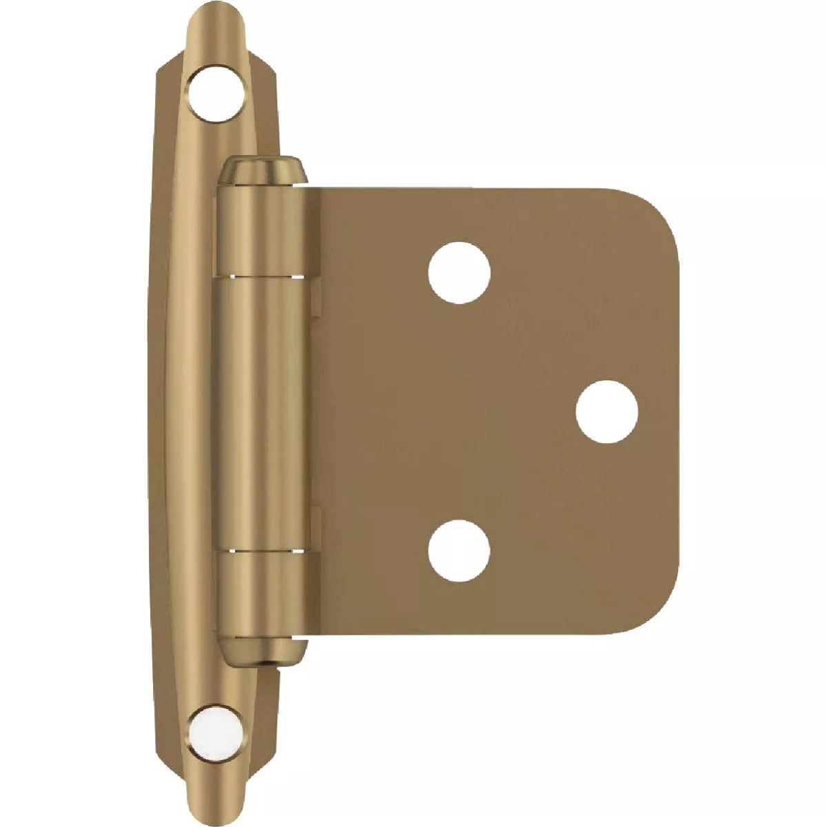 Amerock Champagne Bronze Variable Overlay Self Closing Face Mount Cabinet Hinge (2-Pack)