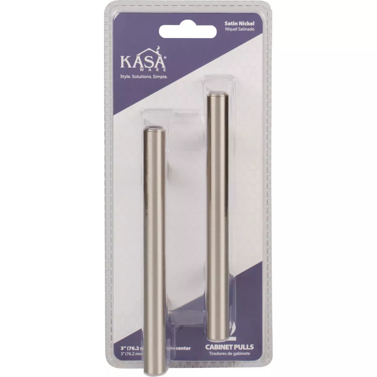 KasaWare (5-3/8 In.) Satin Nickel Cabinet Bar Pull (2-Pack) - photo 2