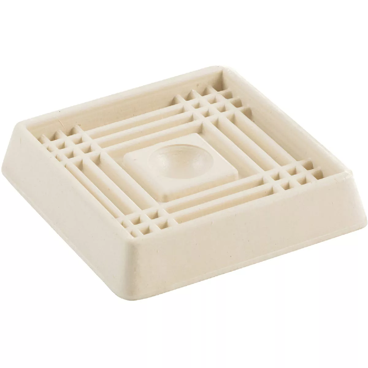 Do it 2 In. Inner Dimension Square Almond Furniture Leg Cup, (4-Pack)