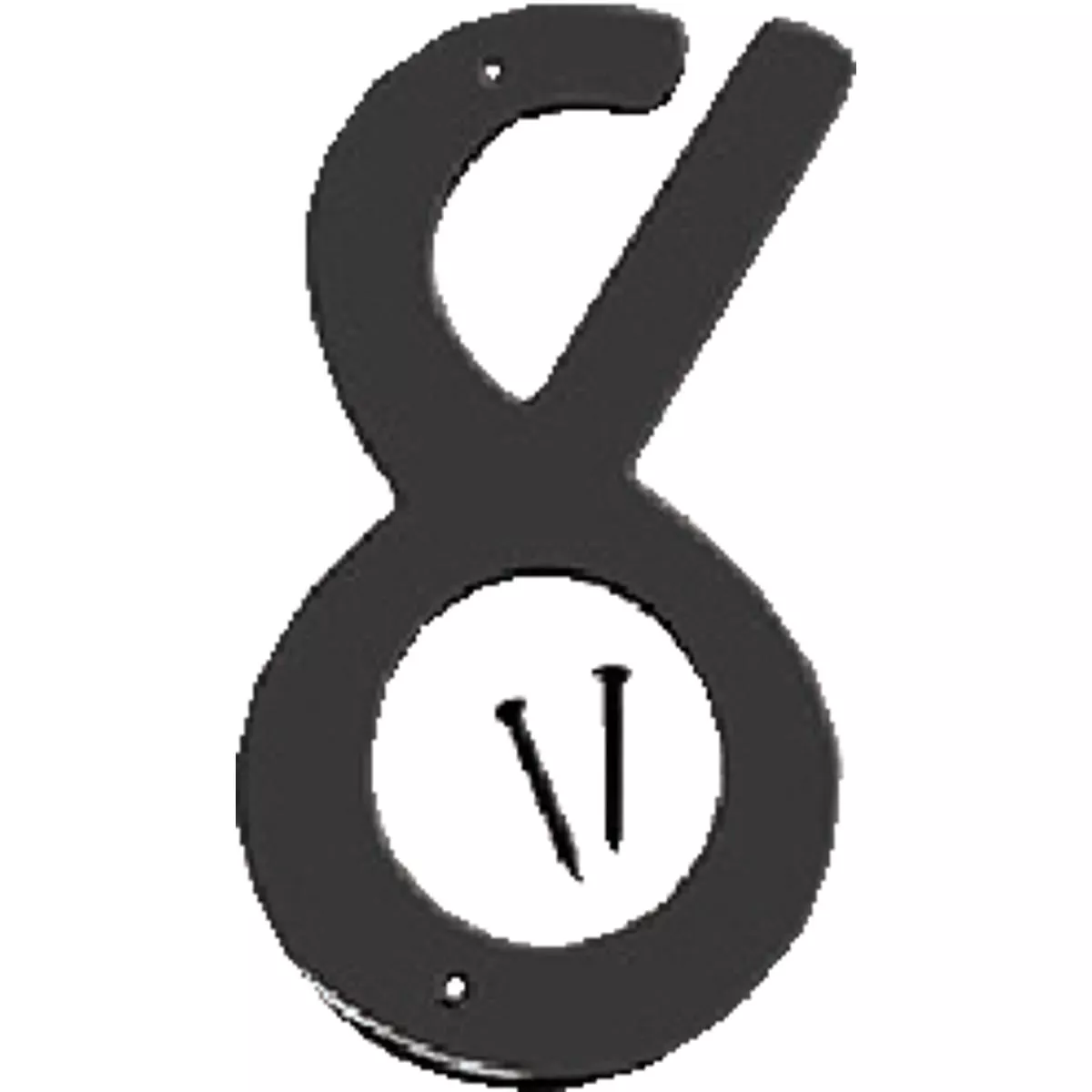 Hy-Ko 4 In. Satin Black Number 8