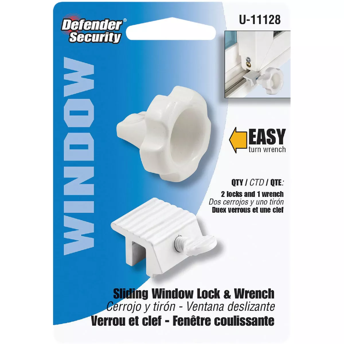 Defender Security White Wrench & Window Lock Kit - photo 2