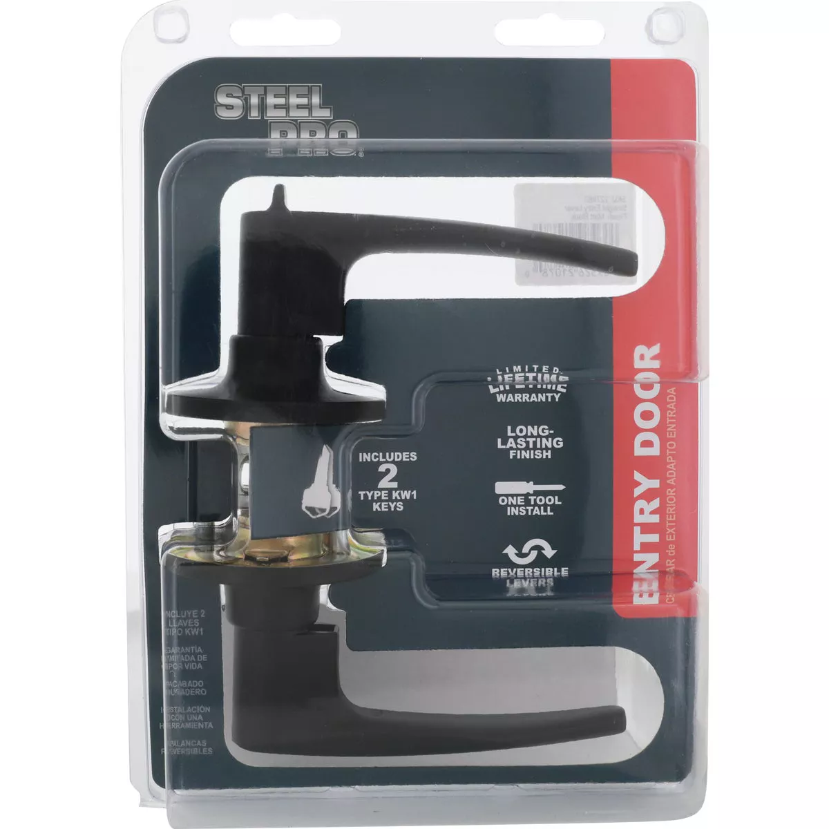 Steel Pro Matte Black Straight Entry Lever - photo 2