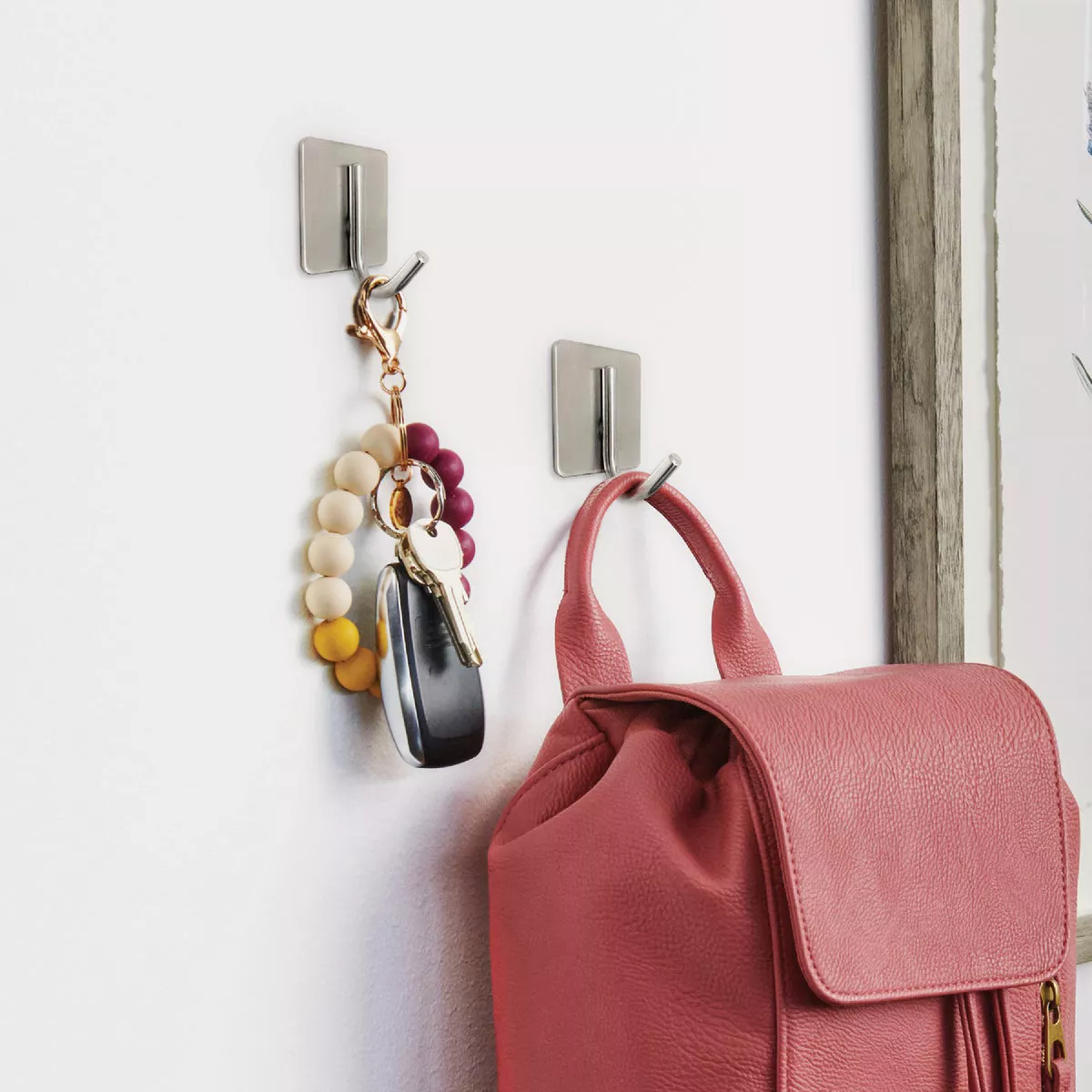 Wrap-It Storage Handy Hooks Stainless Steel Adhesive Hooks (2-Pack) - photo 2