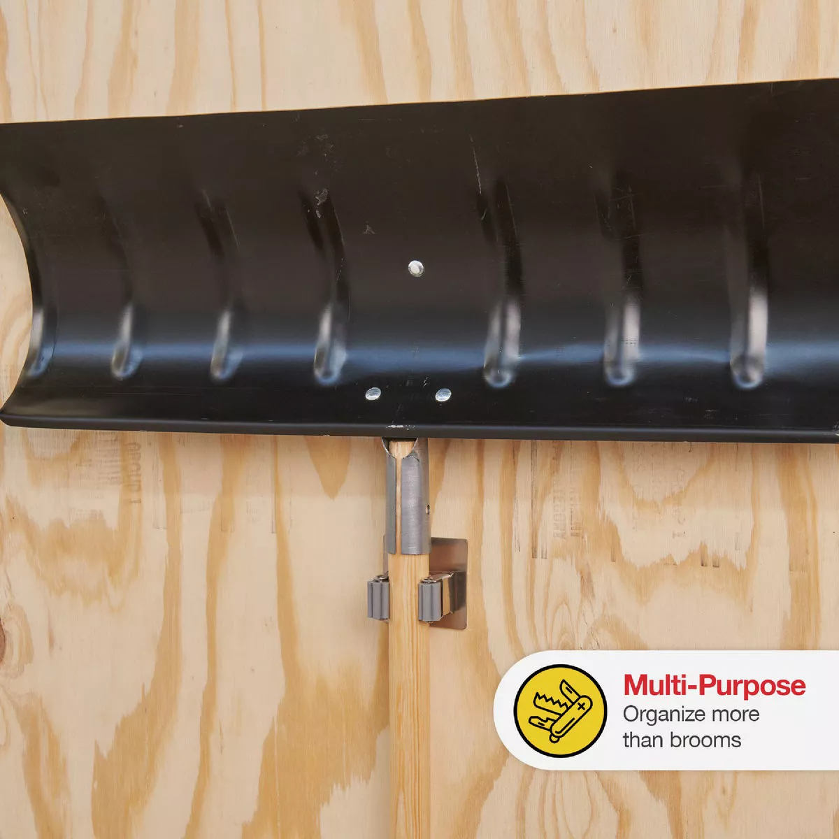 Wrap-It Storage Broom-Mate Stainless Steel Adhesive Broom Holder Hook - photo 6