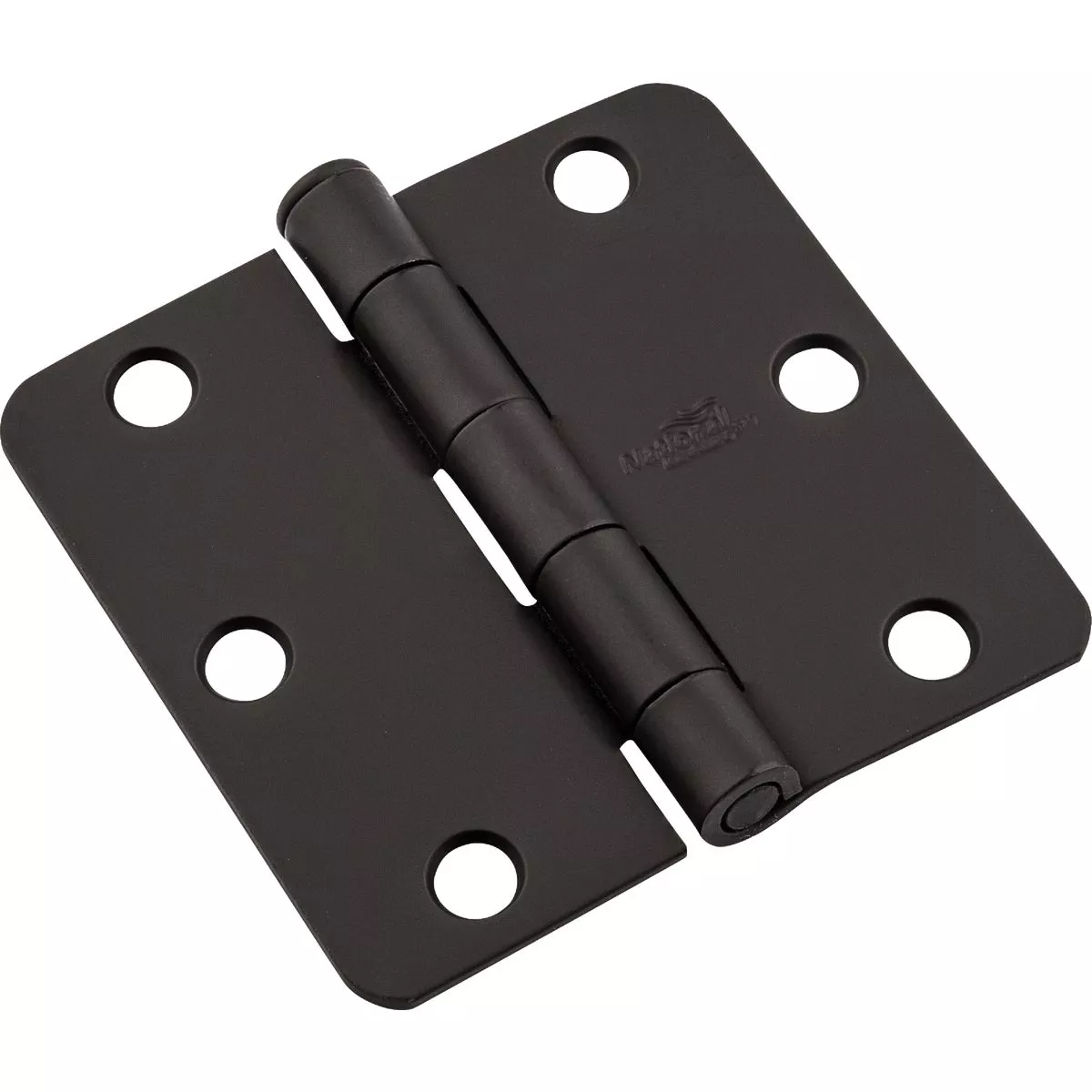 National Hardware 3 In. Black Door Hinge with 1/4 In. Radius