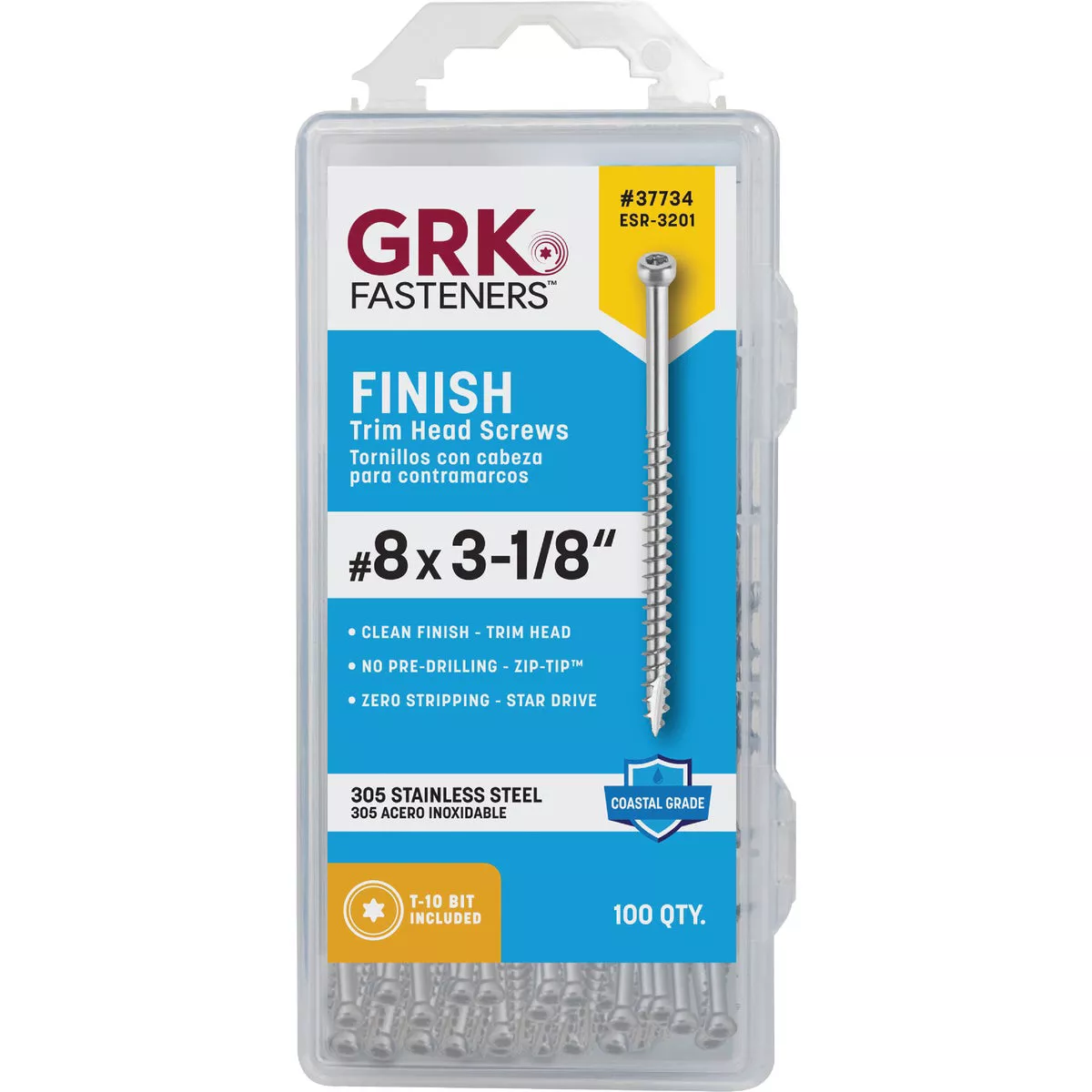 GRK #8 x 3-1/8 In. Star Drive Stainless Steel Trim Screw (100 Ct.) - photo 2