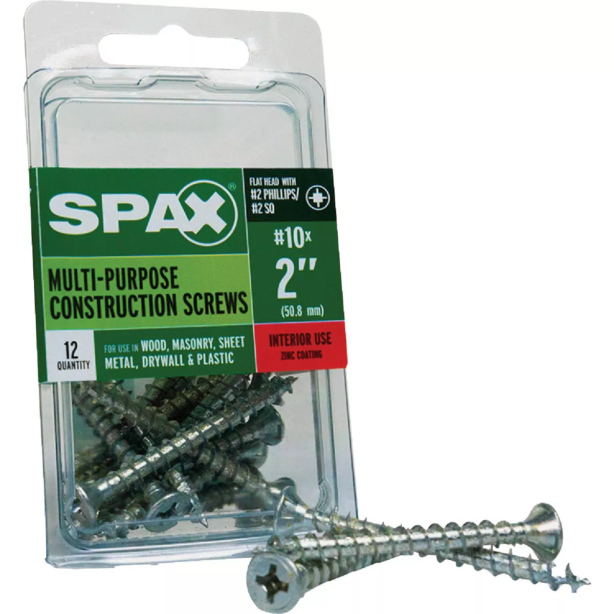 SPAX #10 x 2 In. Unidrive (Combo Drive) Flat Head Zinc (Interior) Multi-Purpose Construction Screw (12 Ct.) - photo 6