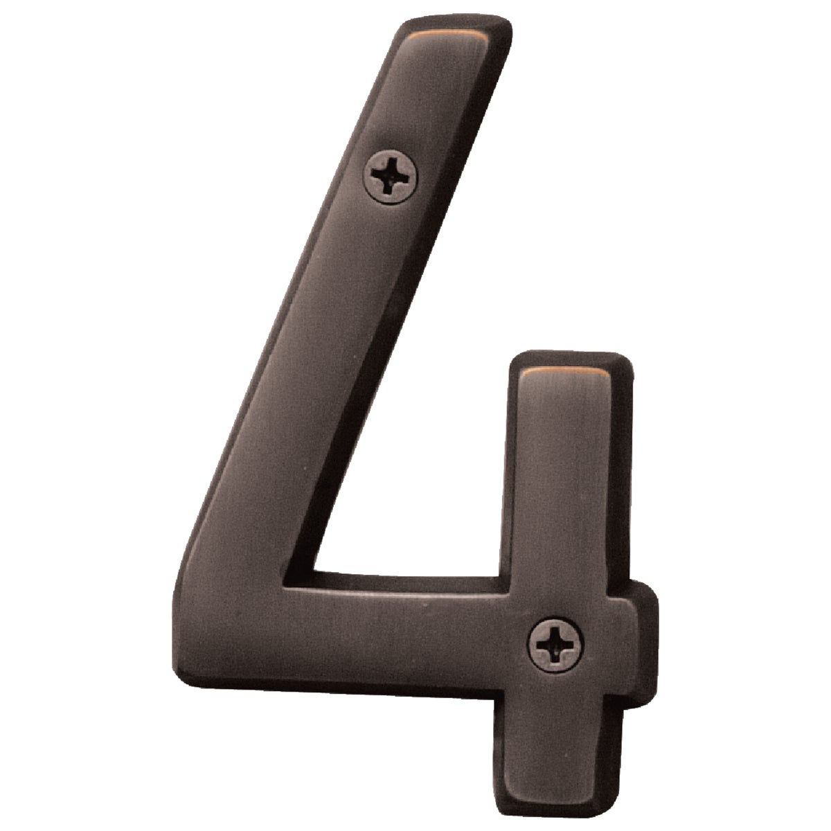 HyKo Prestige Series 4 In. Oil Rubbed Bronze House Number Four Do it