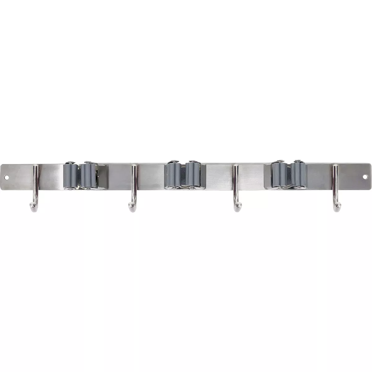 Wrap-It Storage Broom Bar 16 In. Stainless Steel Adhesive Broom Holder