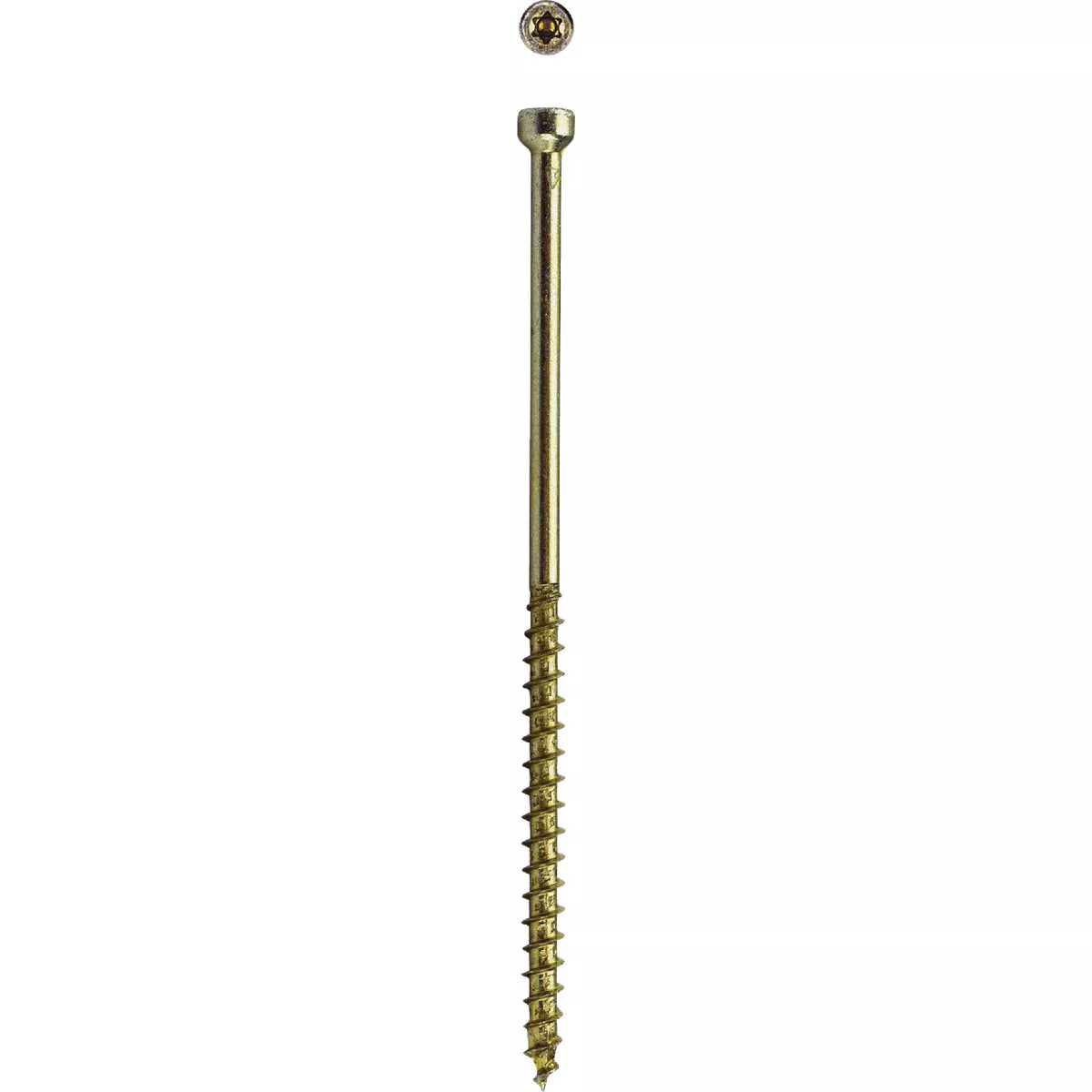 SPAX #9 x 4 In. T10 Plus Cylindrical Head HCR (Exterior Rated) Yellow Trim Screw (50 Ct.)