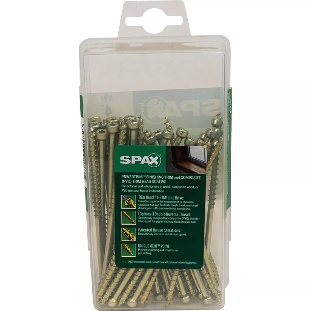 SPAX #9 x 4 In. T10 Plus Cylindrical Head HCR (Exterior Rated) Yellow Trim Screw (50 Ct.) - photo 4