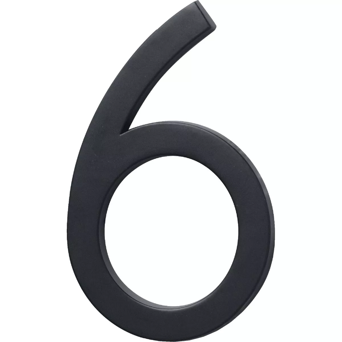 Hy-Ko Architectural Series 6 In. Satin Black House Number Six