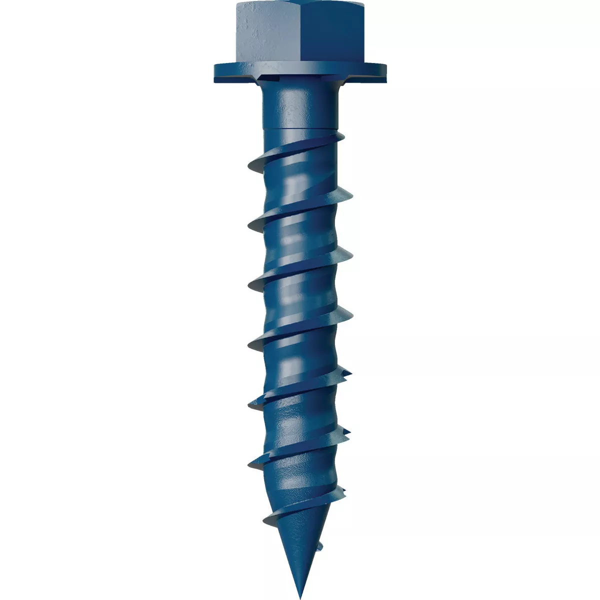 Simpson Strong-Tie Titen Turbo 1/4 In. x 1-1/4 In. Hex-Head Concrete and Masonry Screw, Blue (75-Count)