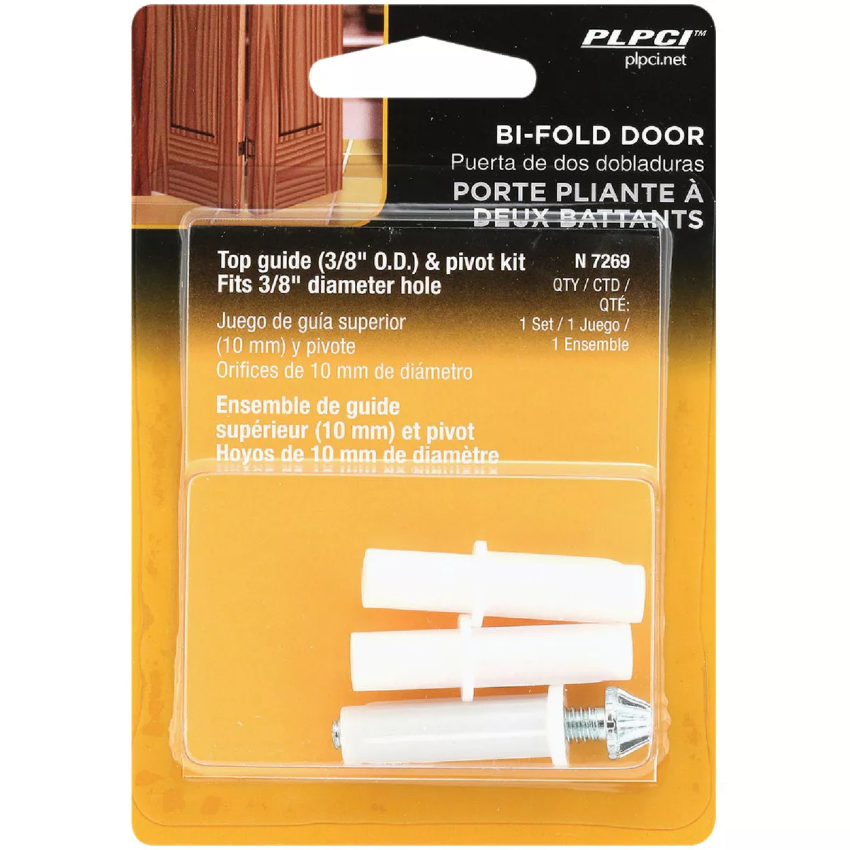 Prime-Line Bi-Fold Door 3/8 In. Nylon Bottom Pivot & Guide Set - photo 2