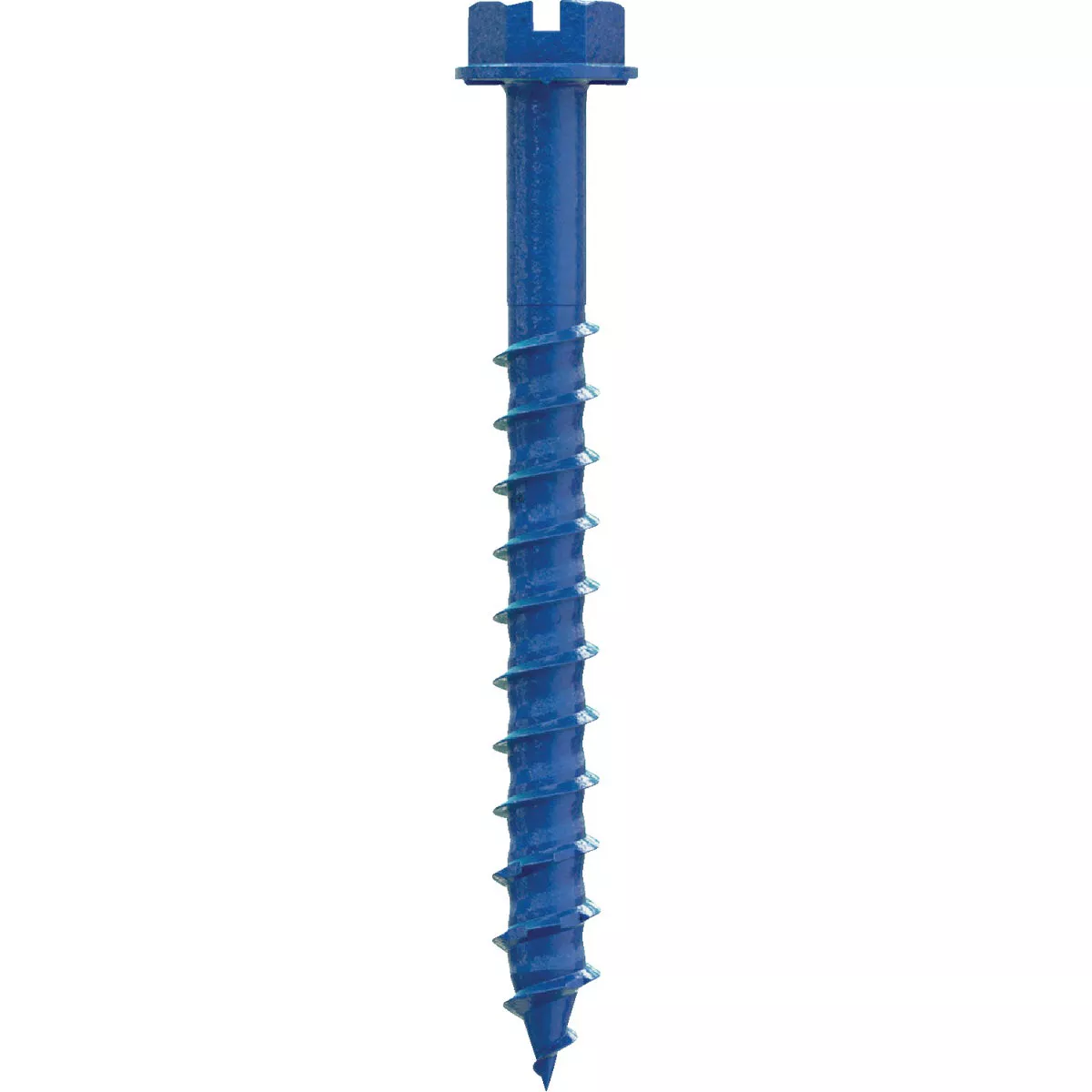 Simpson Strong-Tie Titen Turbo 1/4 In. x 2-1/4 In. Hex-Head Concrete and Masonry Screw, Blue (100-Count)