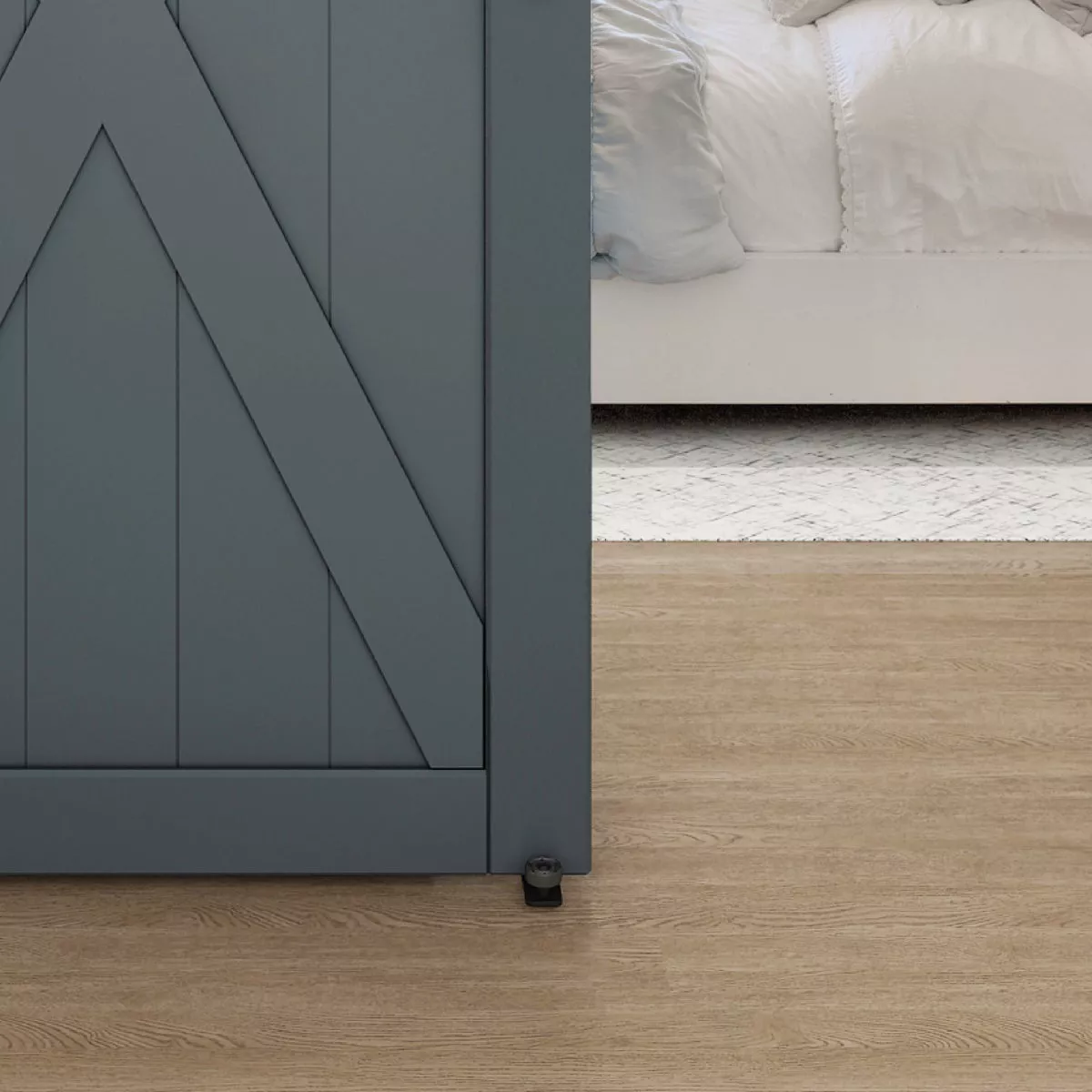 National Hardware Matte Black Double Floor Guide - photo 2
