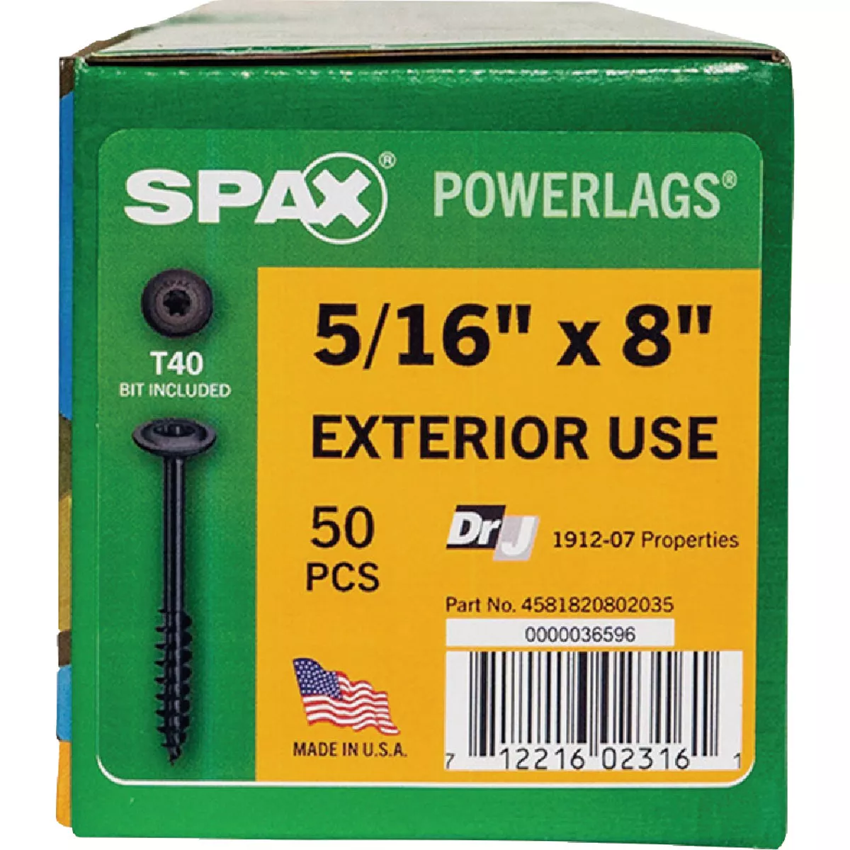 SPAX Powerlag 5/16 In. x 8 In. T40 Washer Head HCR (Exterior Rated) Lag Screw (50 Ct.) - photo 5