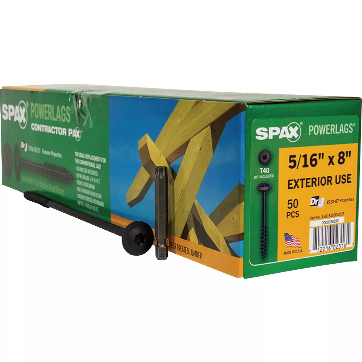 SPAX Powerlag 5/16 In. x 8 In. T40 Washer Head HCR (Exterior Rated) Lag Screw (50 Ct.) - photo 6