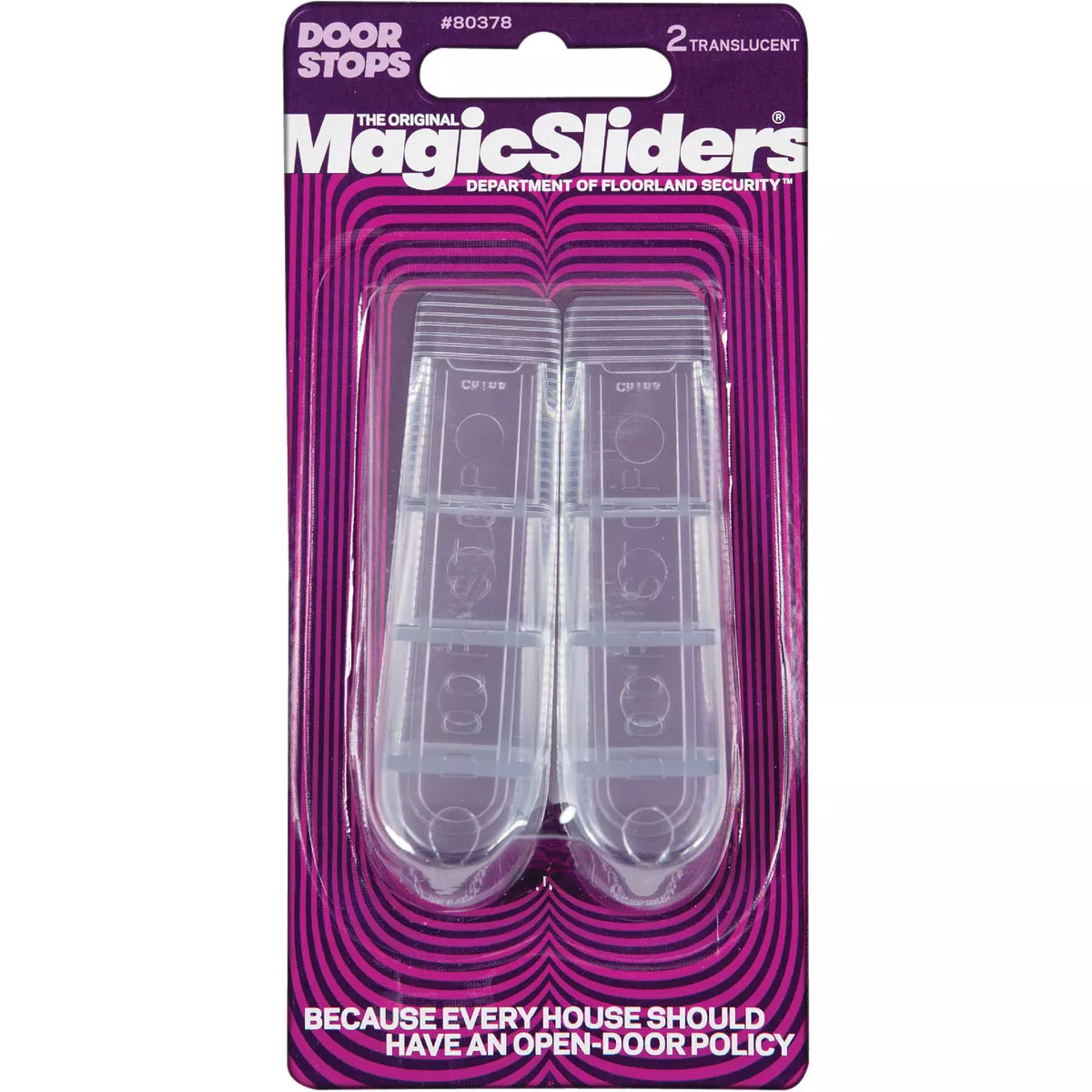 Magic Sliders Clear Rubber Wedge Door Stop (2-Pack) - photo 2