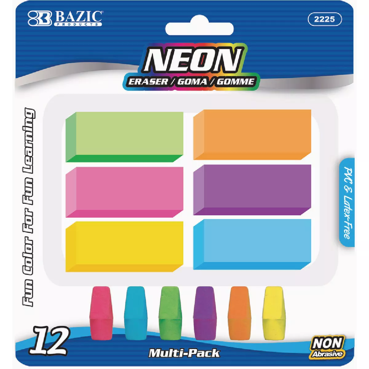 Bazic Products Neon Eraser Set (12-Pack) | True Value Hardware