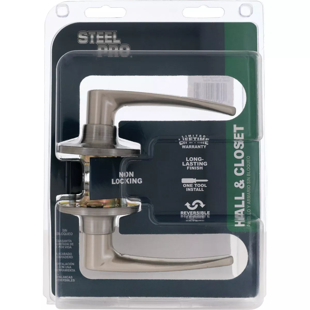 Steel Pro Brushed Nickel Straight Passage Door Lever - photo 2