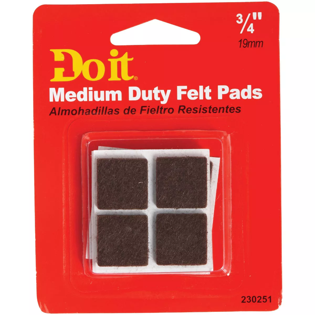 Do it 3/4 In. Brown Square Felt Pad (12-Count) | True Value Hardware