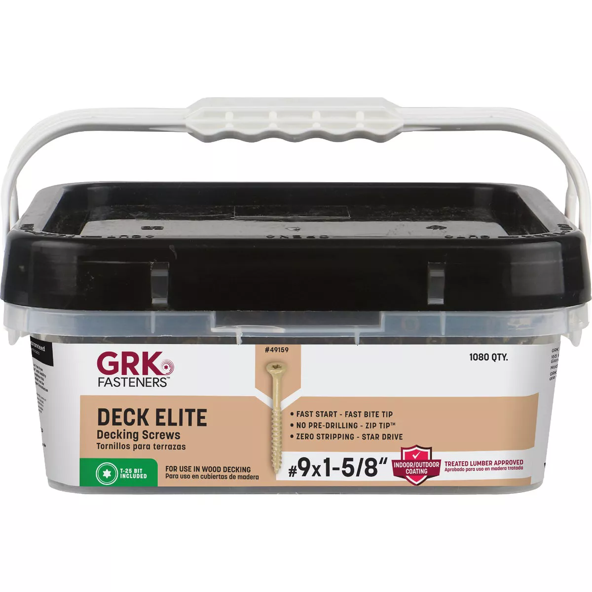 GRK Deck Elite #9 x 1-5/8 In. Star Drive Bugle-Head Deck Screws (1080 Ct.) - photo 6