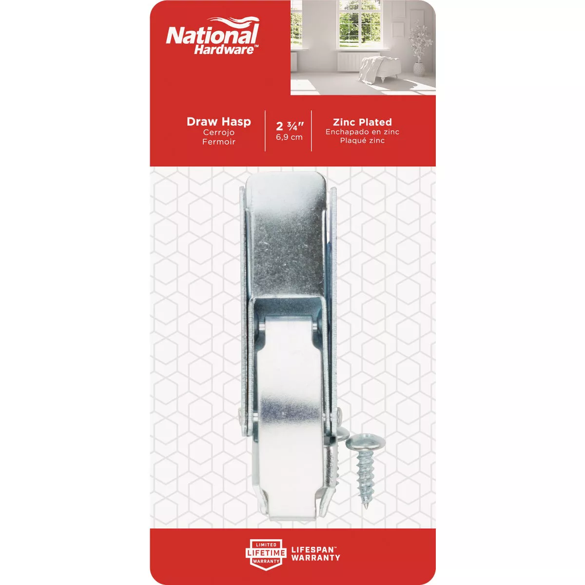 National Hardware 2-3/4 In. Zinc Draw Hasp - photo 2