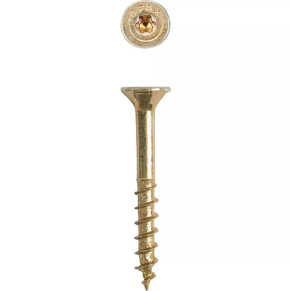 SPAX #8 x 1-1/4 In. T20 Plus Flat Head Yellow Zinc (Interior) Wood Screw (675 Ct.)