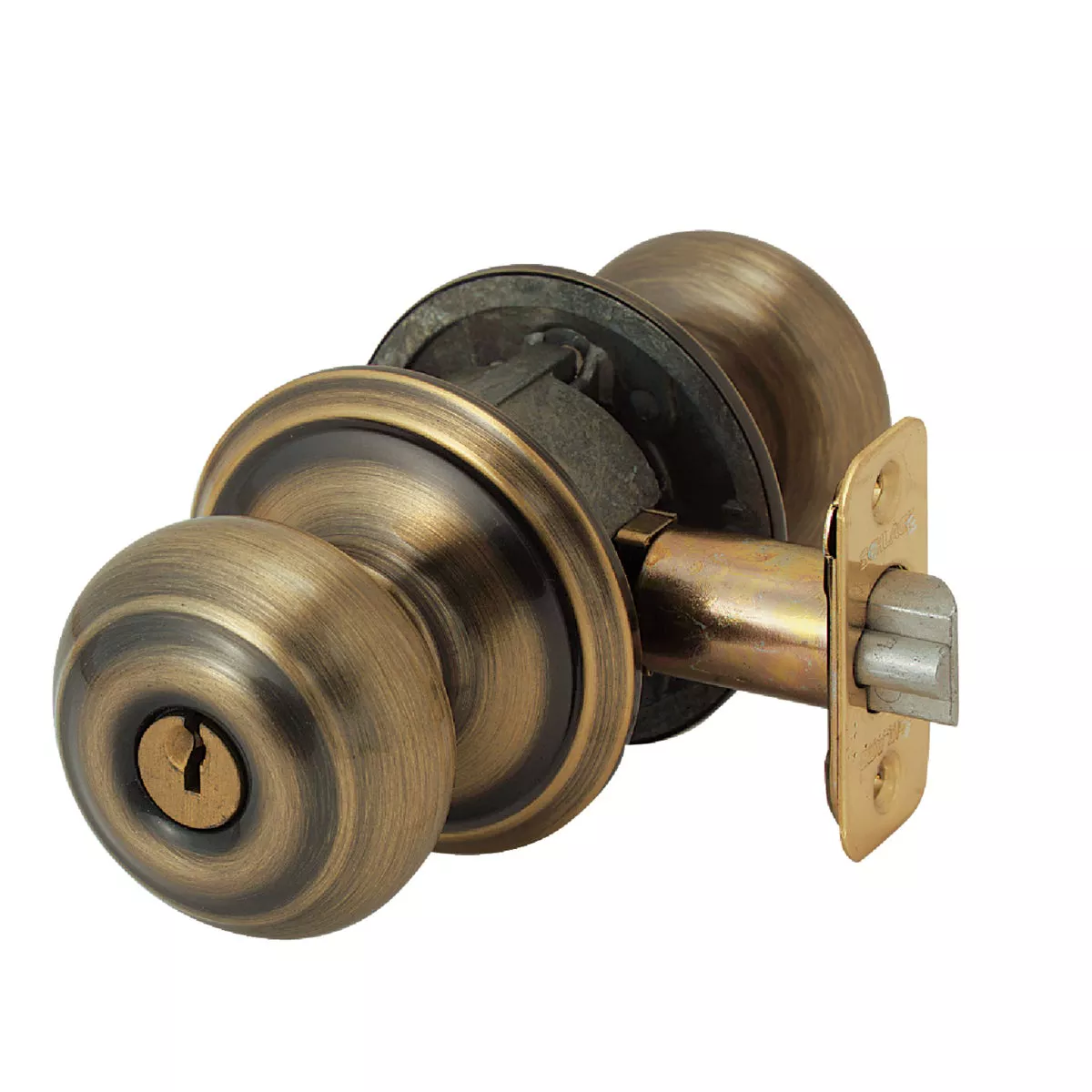 Schlage Georgian Antique Brass Entry Door Knob