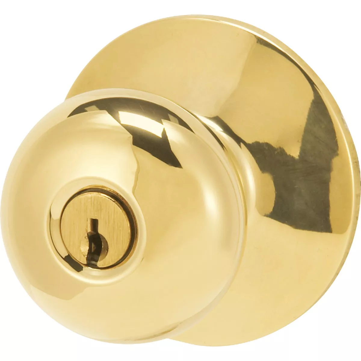 Schlage Plymouth Ultima Bright Brass Entry Door Knob - photo 2