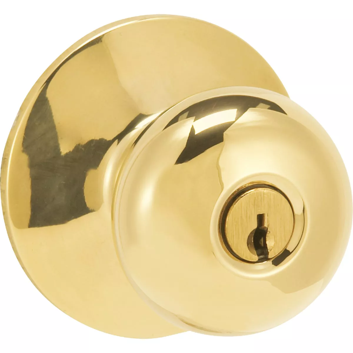 Schlage Plymouth Ultima Bright Brass Entry Door Knob - photo 3