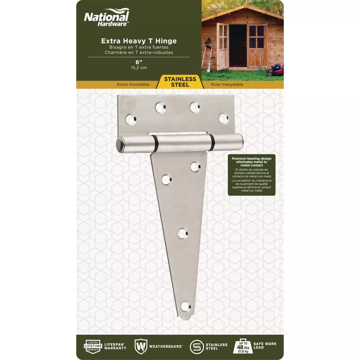 National Hardware 6 In. Stainless Steel Extra Heavy Tee Hinge - photo 2