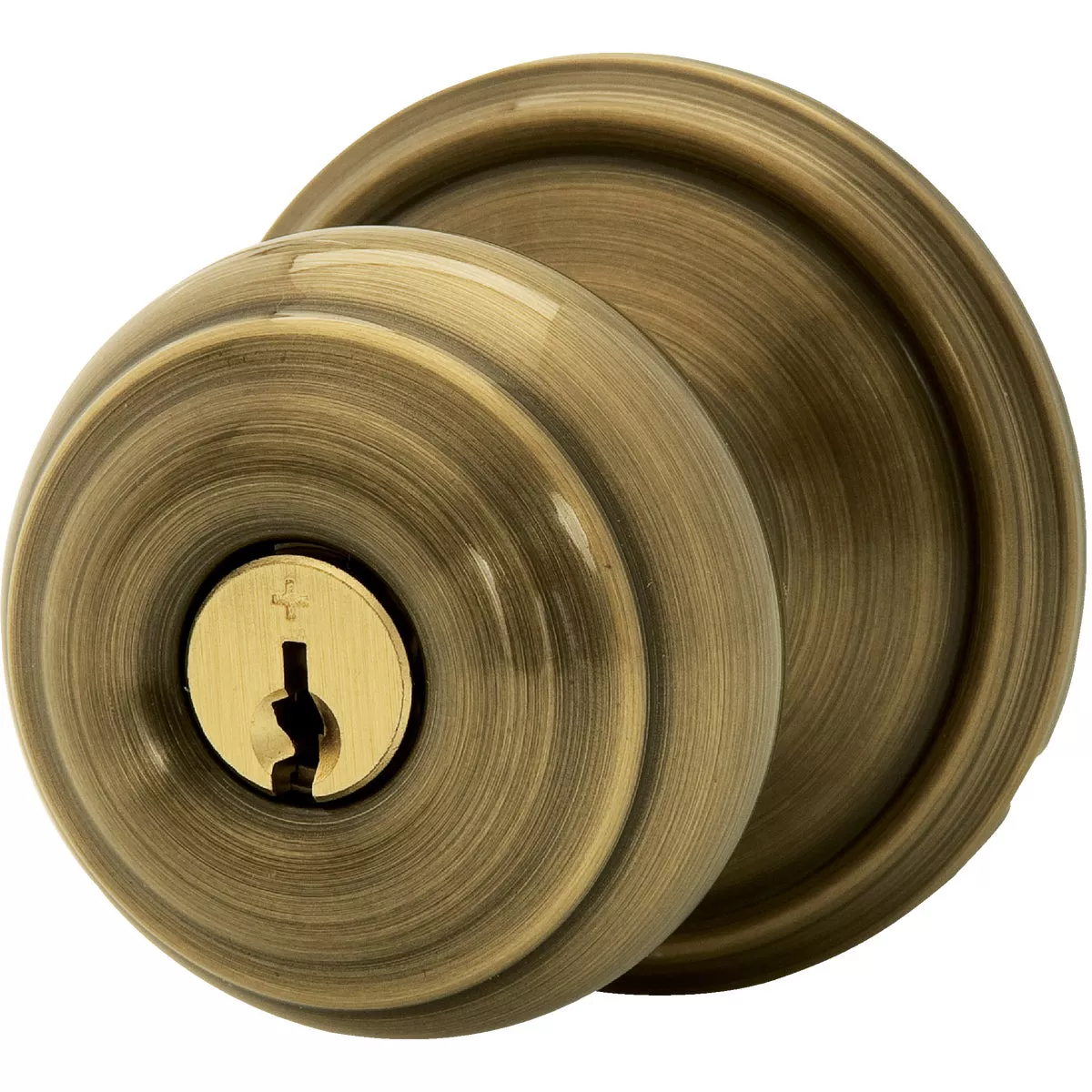 Schlage Georgian Antique Brass Entry Door Knob - photo 4