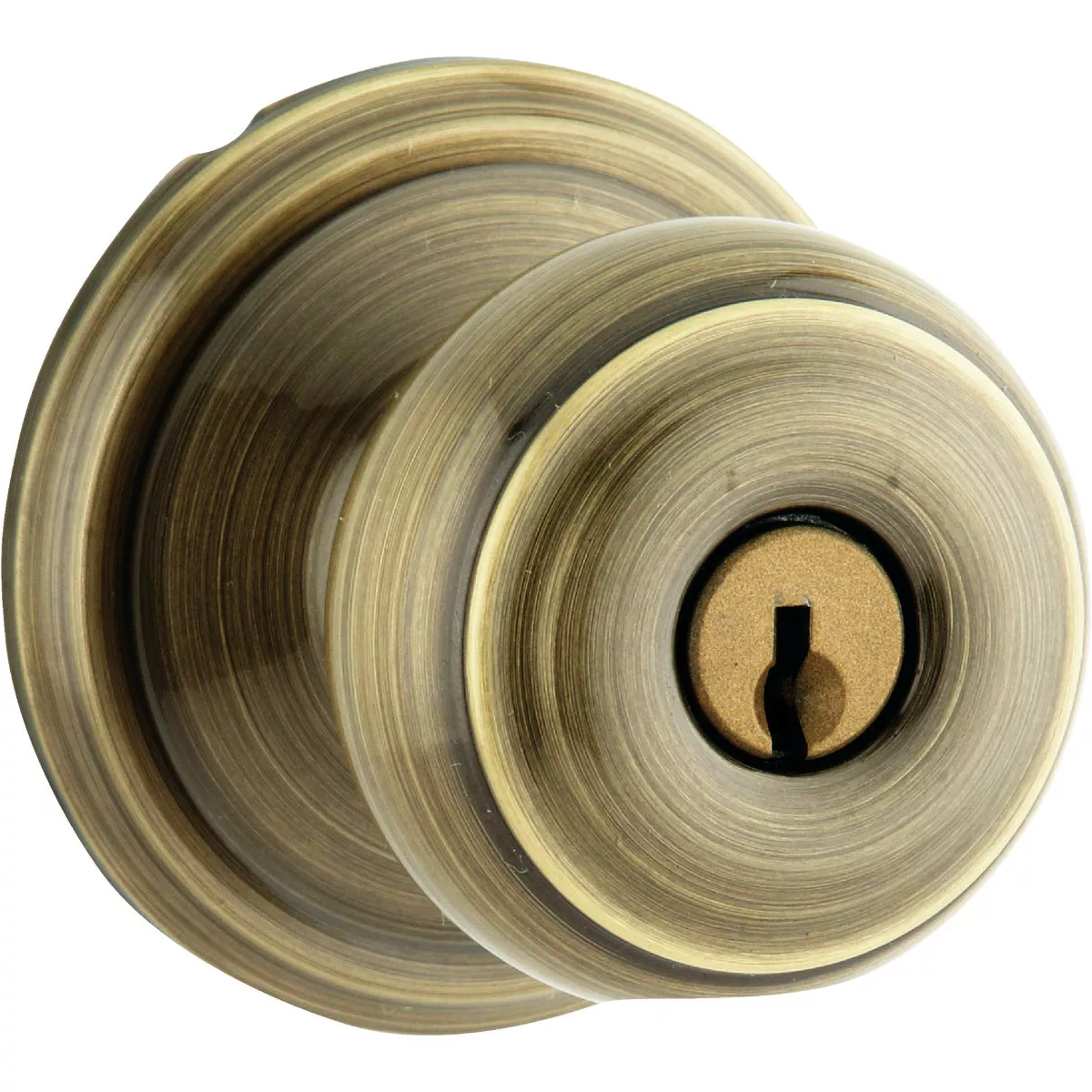 Schlage Georgian Antique Brass Entry Door Knob - photo 5