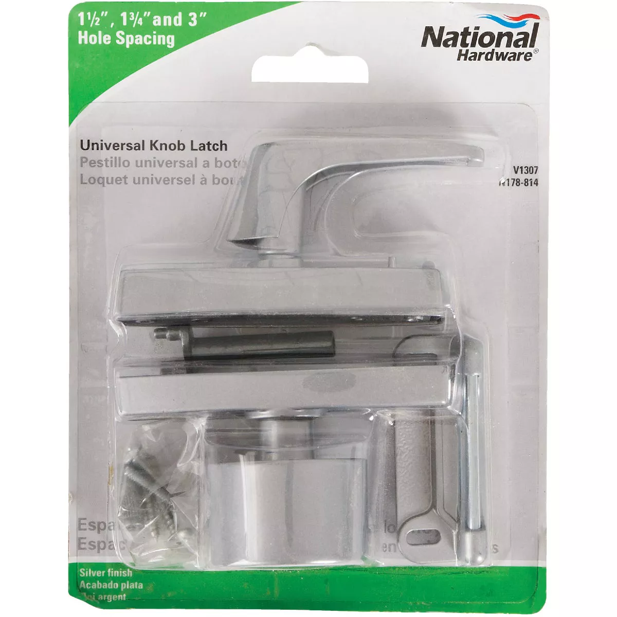National Hardware Silver Knob Latch - photo 2