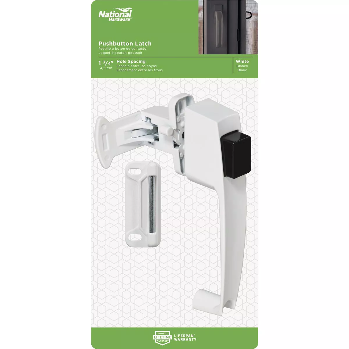 National Hardware White Push Button Latch - photo 2