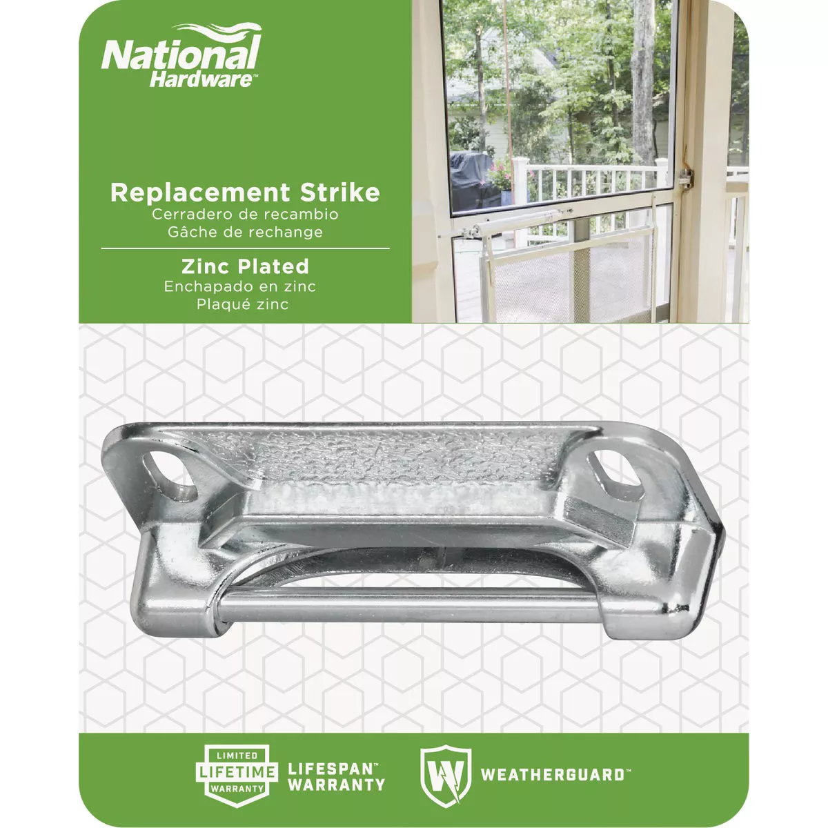 National Hardware Zinc Screen Door Strike Plate - photo 2