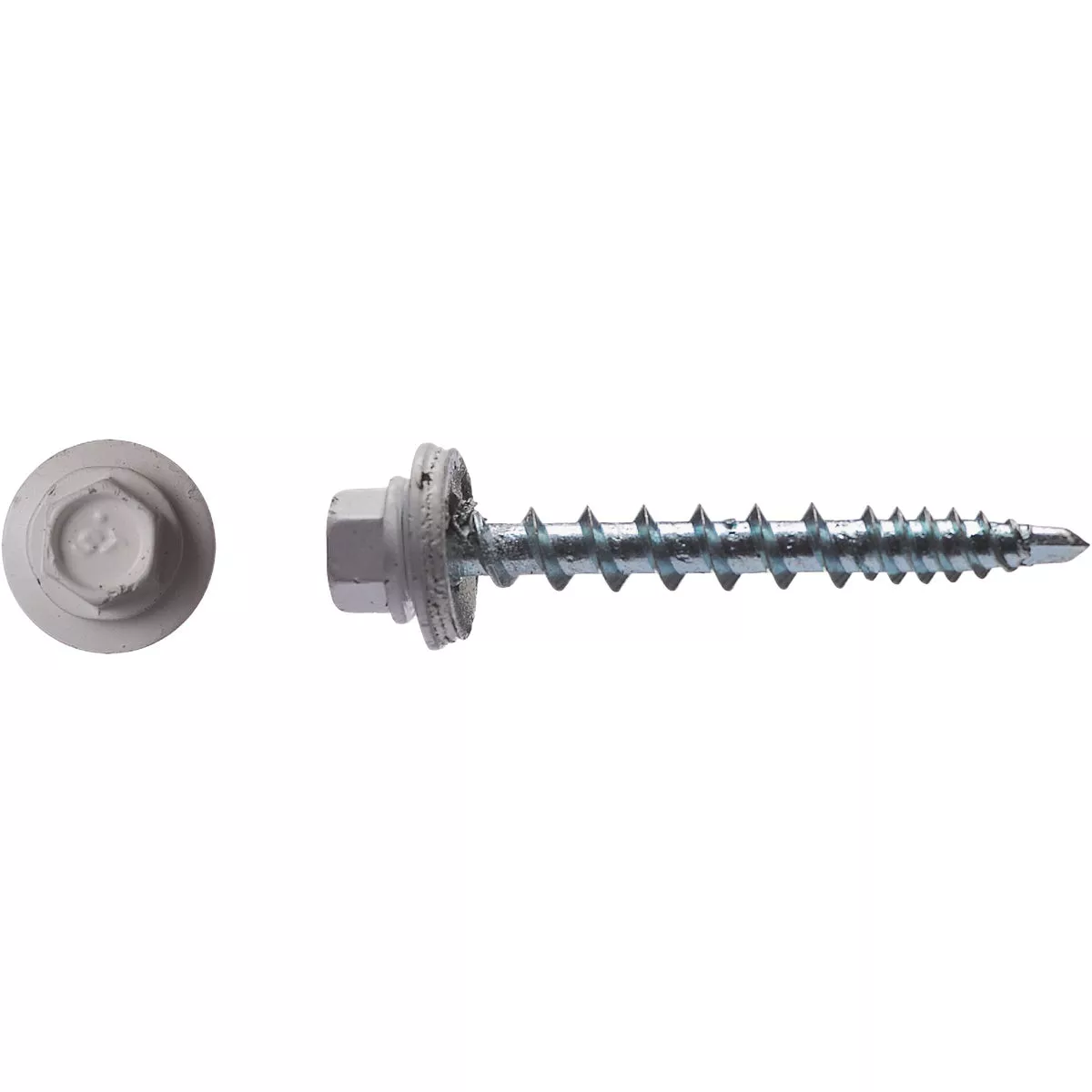 Big Timber #10 x 1-1/2 In. Hex Head Brite White Metal Roofing Screw (100 Ct.) - photo 2